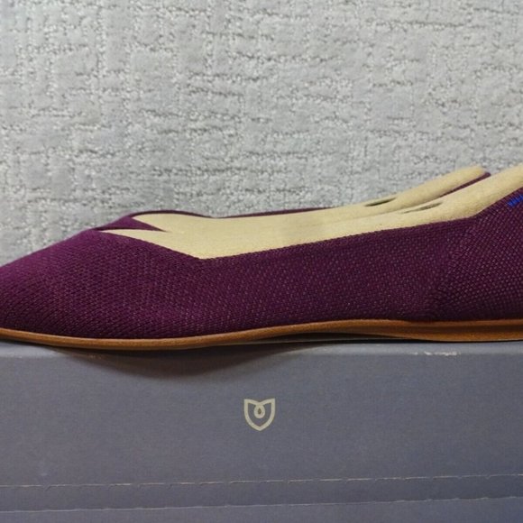 ROTHY'S The Merino Aubergine Purple Pointed Flat Shoes Women's Multiple Sizes - Picture 13 of 16